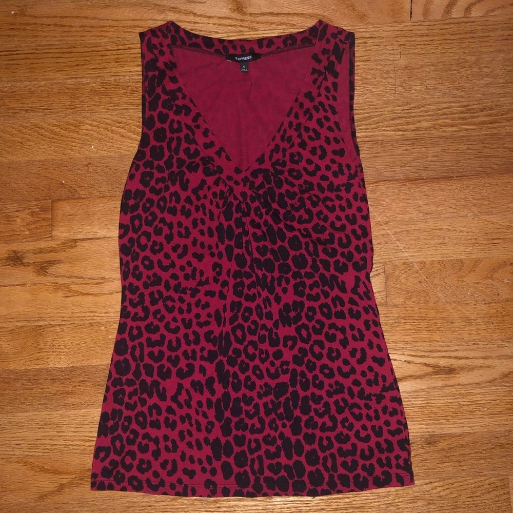 EUC Women’s Express red leopard tank size S